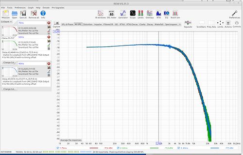 REW Software Frequenzgang-Messung