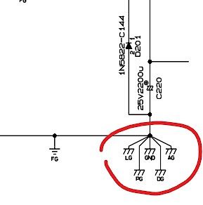 Ausschnitt eines Schaltplans mit Diode und Kondensator