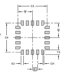PCB-Footprint-Maßzeichnung eines integrierten Schaltkreises