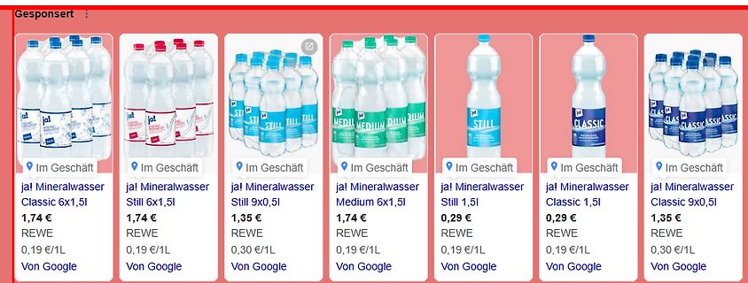 Google Suchergebnisse für Mineralwasser