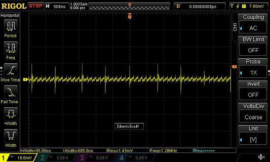Oszilloskop Messung eines Signals