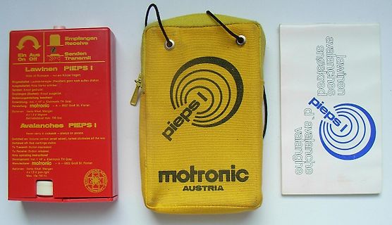 Pieps I Lawinenverschüttetensuchgerät mit Verpackung und Tasche