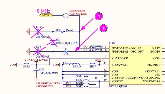 Ausschnitt eines elektronischen Schaltplans