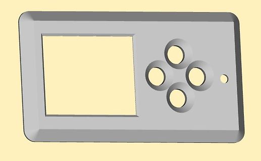 3D-Modell eines Gehäuses für Handheld-Konsole