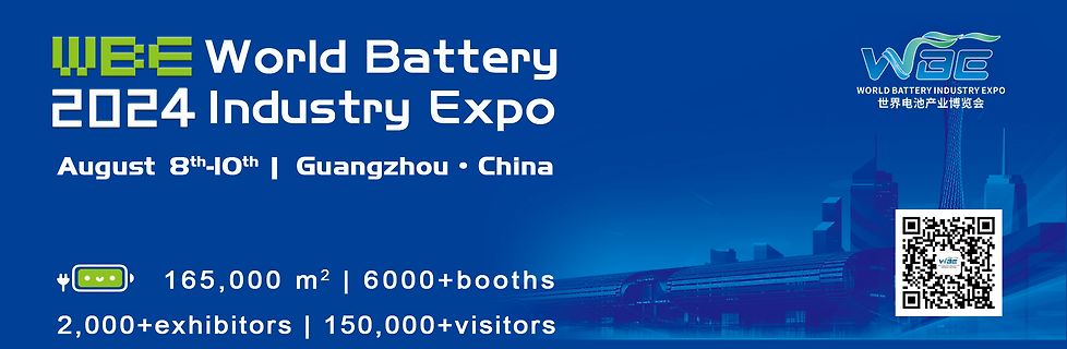 Werbebanner für die World Battery Industry Expo 2024