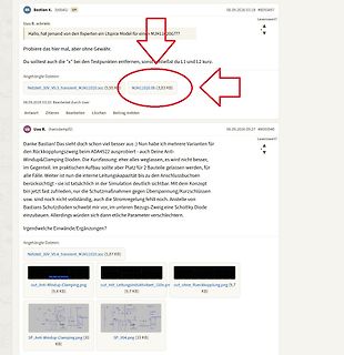 Screenshot eines Forenbeitrags über ein Netzteil-Modell