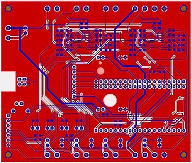 Leiterplatten-Layout einer digitalen Schaltung
