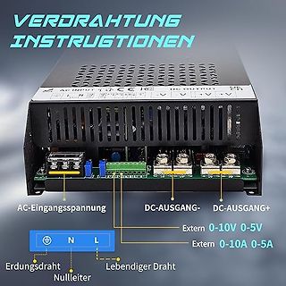 Netzteil mit Anschlussbeschriftung