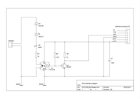 Schaltplan HT3-USB Micro-Adapter