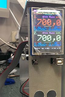 Display eines MassSpectroMeter Messgeräts