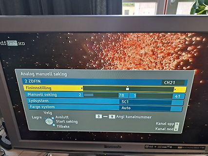 Menü eines Panasonic Fernsehers