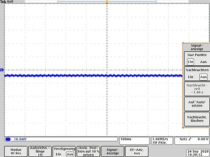 Oszilloskop-Screenshot eines Rauschsignals