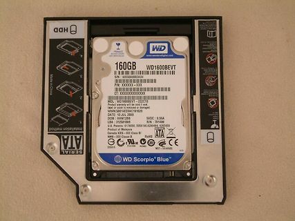Western Digital 160GB HDD in Caddy