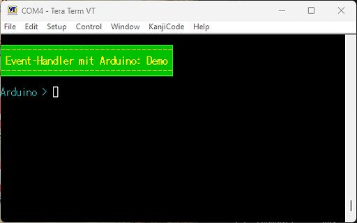 Tera Term Terminalfenster mit Arduino Demo