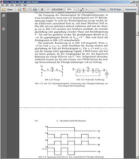PDF-Dokument mit Schaltplan und Diagrammen zur Flüssigkristallanzeige