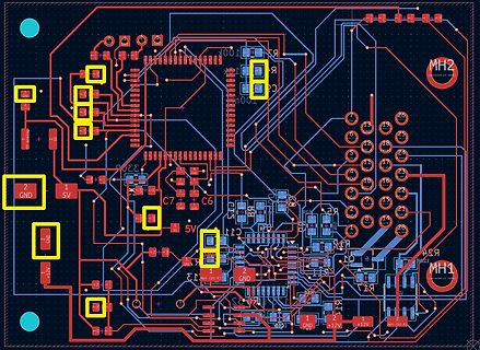 Leiterplatten-Layout einer Platine