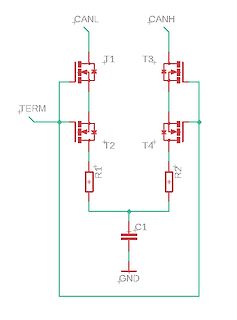 Schaltplan eines CAN-Transceiver-Treiber-Schaltkreises