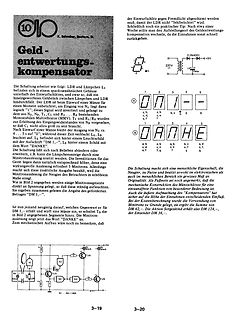 Schaltplan und Text einer elektronischen Geldentwertungsmaschine