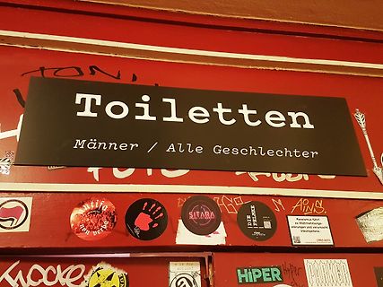 Schild für Toiletten