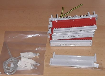 Erddrahtleisten und Steckverbinder