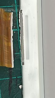 Detailansicht einer Leiterplatte mit Flachbandkabel