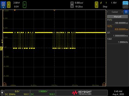 Oszilloskop Messung eines digitalen Signals