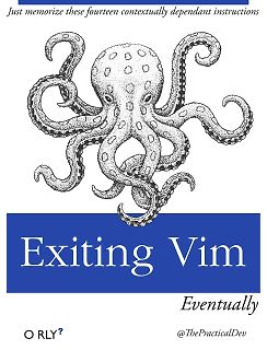 Meme über das Beenden des Vim-Texteditors