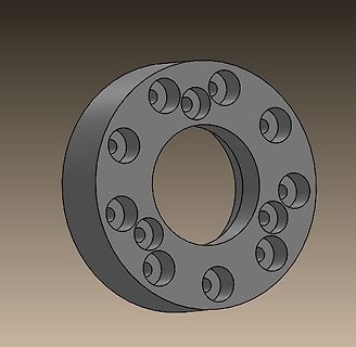 3D-CAD-Modell eines Flansches oder Rings