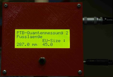Foto eines Displays mit Messwerten
