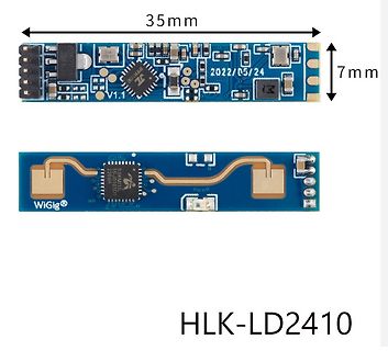 Vorder- und Rückseite einer HLK-LD2410 Radar-Platine