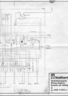 Verdrahtungsplan einer Heizungsanlage Vaillant VKS 11-23 E