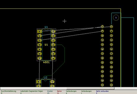 CAD-Ansicht eines Leiterplatten-Layouts