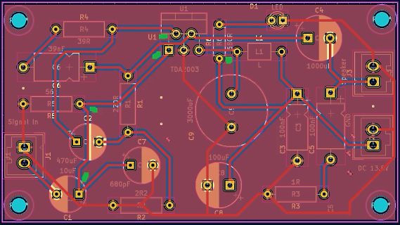CAD-Ansicht eines Leiterplatten-Layouts