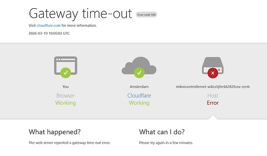Cloudflare Gateway time-out Fehlermeldung