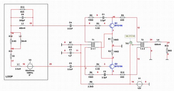 Schaltplan eines HF-Verstärkers oder Oszillators