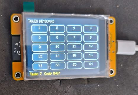 Touchscreen-Display mit Tastatur-Interface