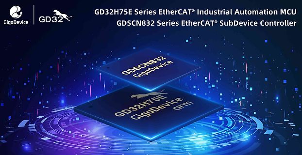 Werbegrafik für Gigadevice EtherCAT Mikrocontroller