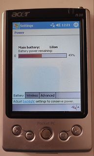 Acer Pocket PC Display mit Batterieanzeige