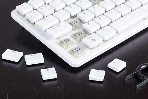 Defekte Tastatur mit abgelösten Tasten