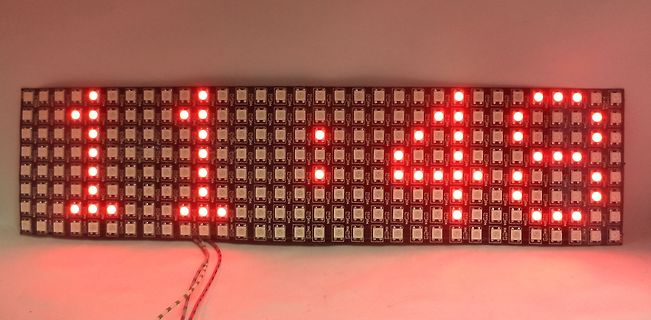 LED-Matrix-Display mit roter Anzeige