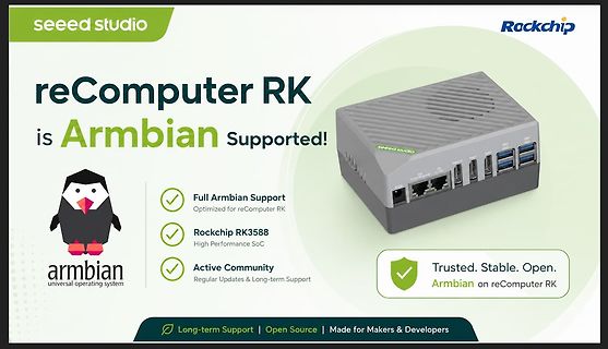 Werbebanner für reComputer RK Armbian Support