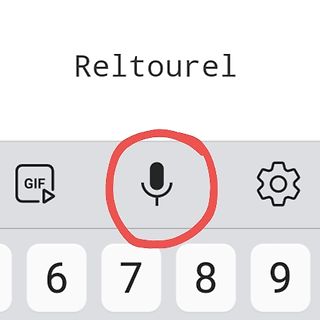 Teil einer Smartphone-Tastatur