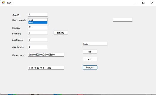 GUI für Modbus-Kommunikation