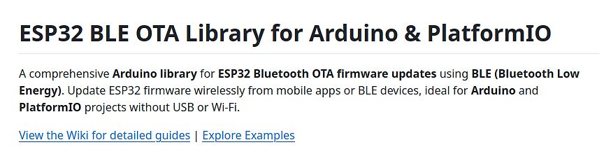 Beschreibung einer ESP32 BLE OTA Library