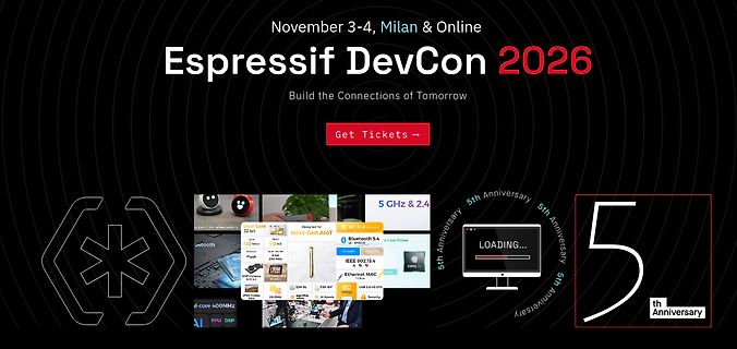 Banner für Espressif DevCon 2026