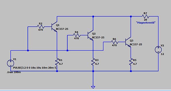 Schaltplan einer Transistor-Treiberstufe