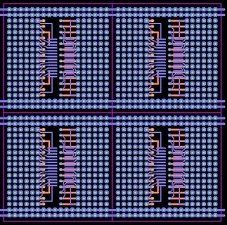 CAD-Layout eines BGA-Chip-Arrays