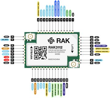 Pinbelegung RAK3112 Modul