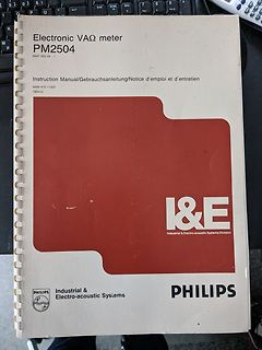 Bedienungsanleitung Philips PM2504 Electronic VAΩ meter