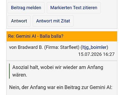Ausschnitt eines Internetforums